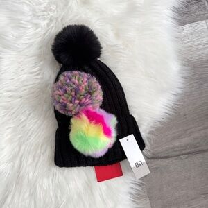 NEW BP. Interchangeable Colorful Pom-Pom Beanie
